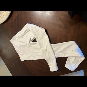 White Lululemon full length pants